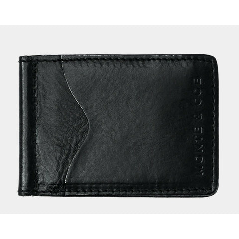 MONTE & COE slim leather wallet with money clip
