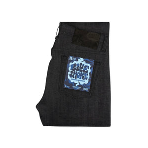 NAKED & FAMOUS Weird guy Blue smoke stretch selvedge