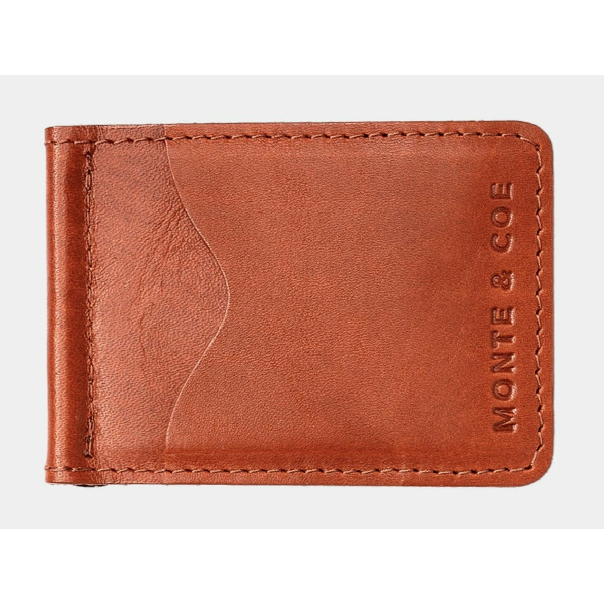 MONTE & COE slim leather wallet with money clip