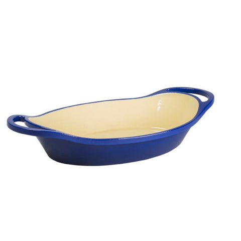 LODGE CAST IRON Enameled oval casserole