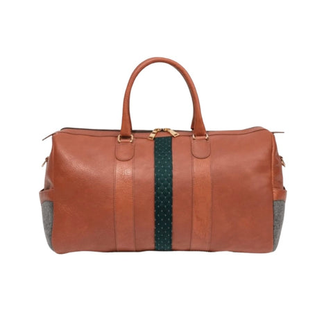 MONTE & COE leather weekender bag